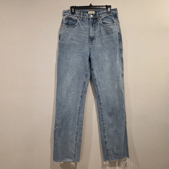 GRLFRND The Sara Super High Rise Slim Straight Jeans in Wave Hill - Picture 4 of 10